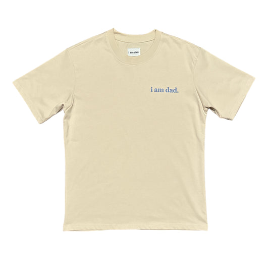 Quincy Blue CREAM “i am dad.” T-Shirt