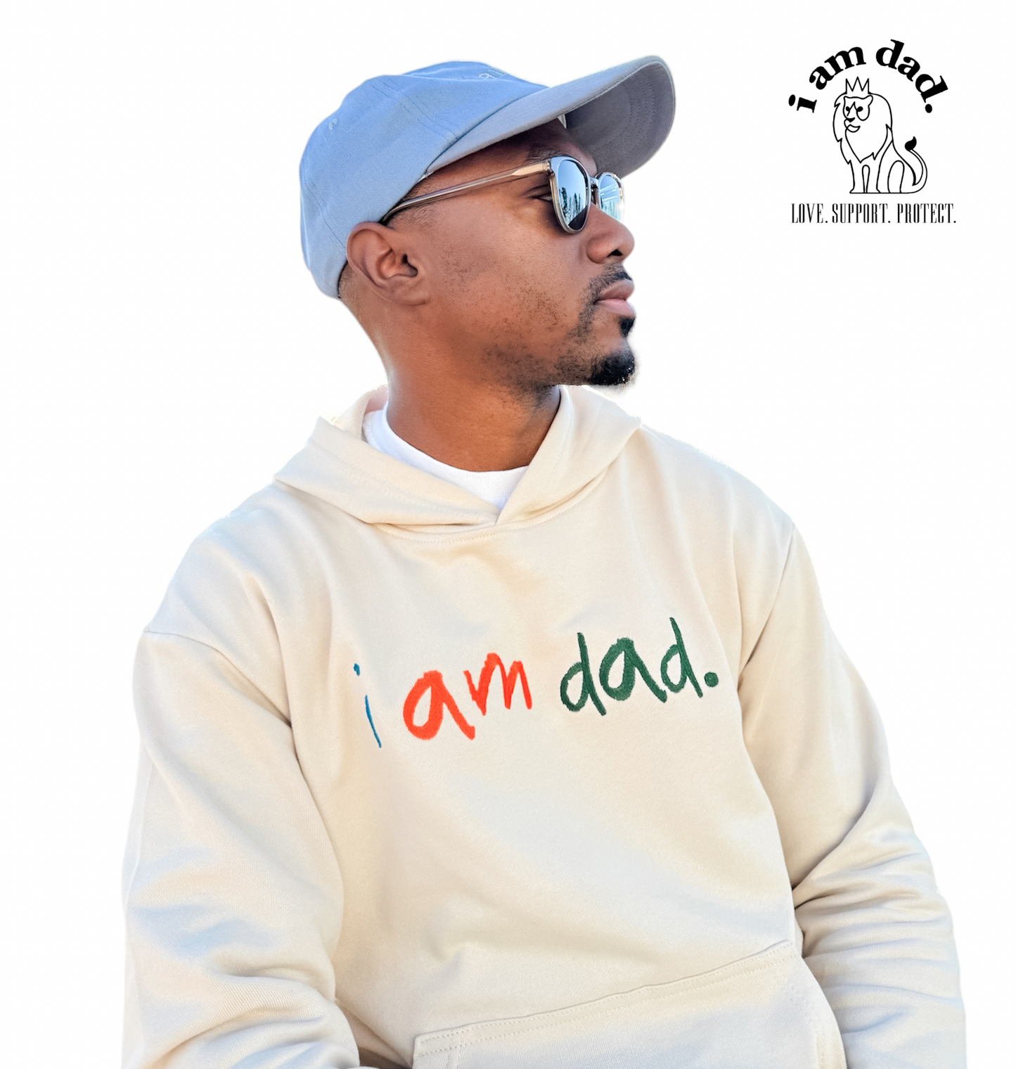 "i am dad." Crayon Hoodie