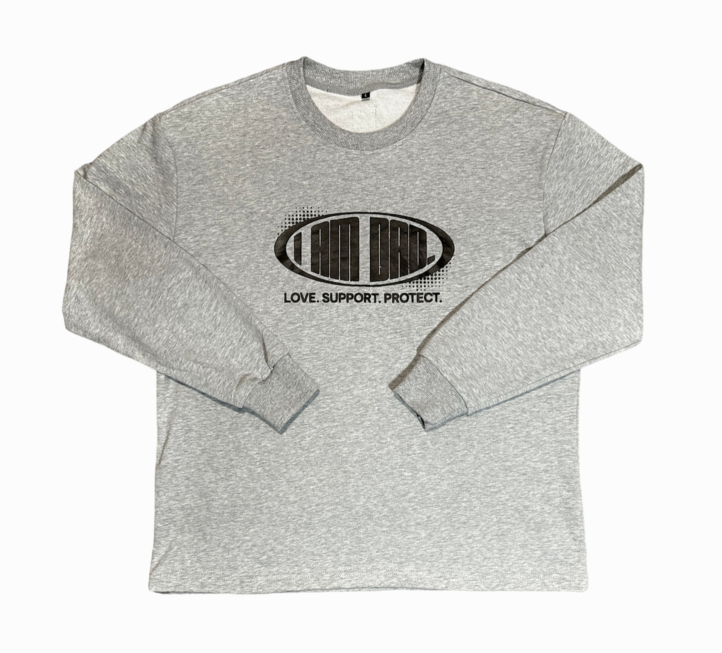 Crew GRAY “i am dad.” Crewneck