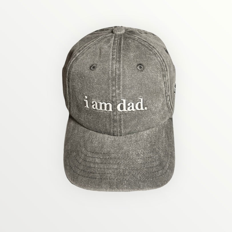 Vintage Black “i am dad.” Dad Hat